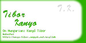 tibor kanyo business card